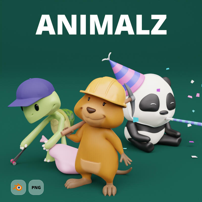 ANIMALZ - Cute 3D library of animals. Growing