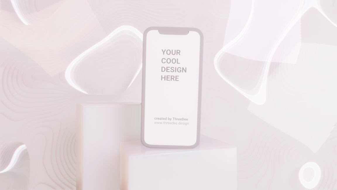 Free mobile 3D mockups of an iPhone, Samsung and other smartphones.