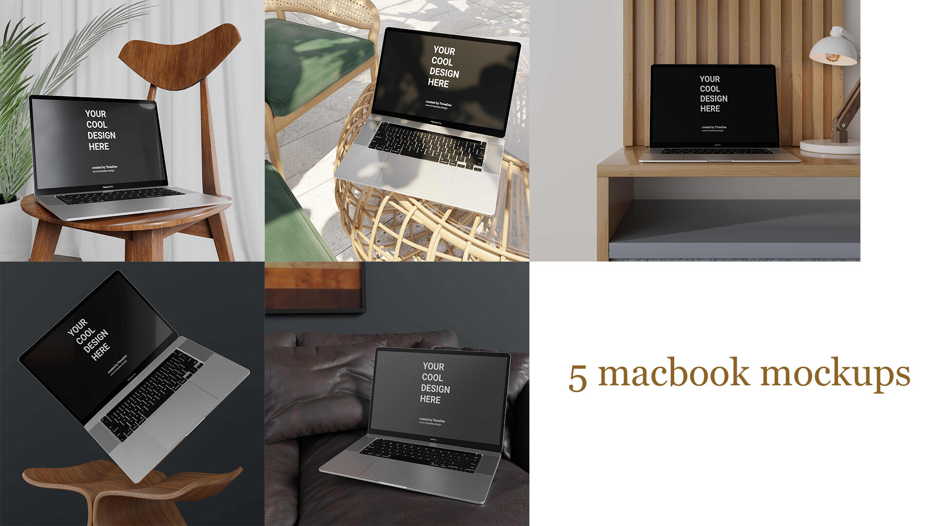 30 Premium 3D mockups of Apple, Samsung, iPad, iPhone, Apple watch and Samsung Gear in cosy style
