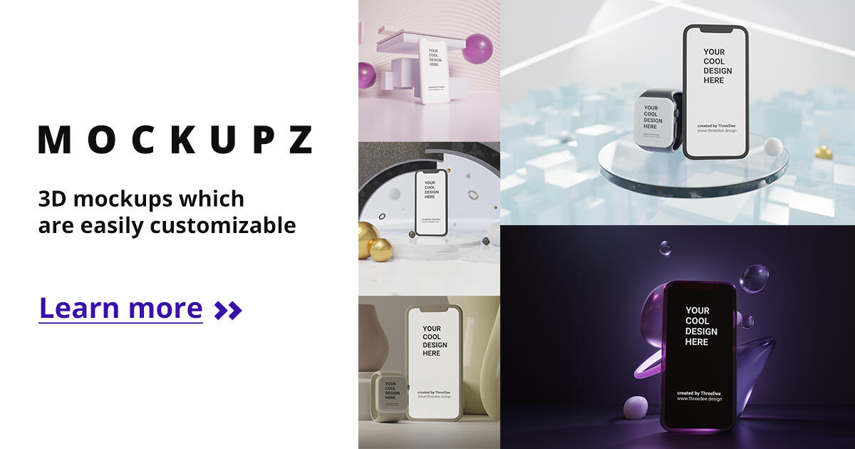 Free 3D mockups | Mockupz